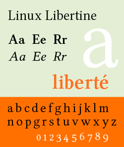 Sample image of Linux Libertine. Source: Wikipedia